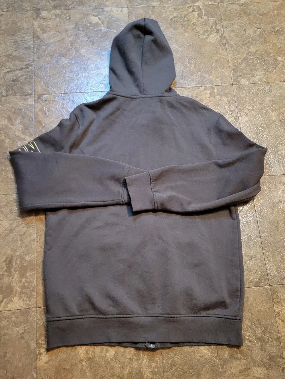 True Religion High Density Logo Zip Hoodie Mens Medium Olive Green Long Sleeve
